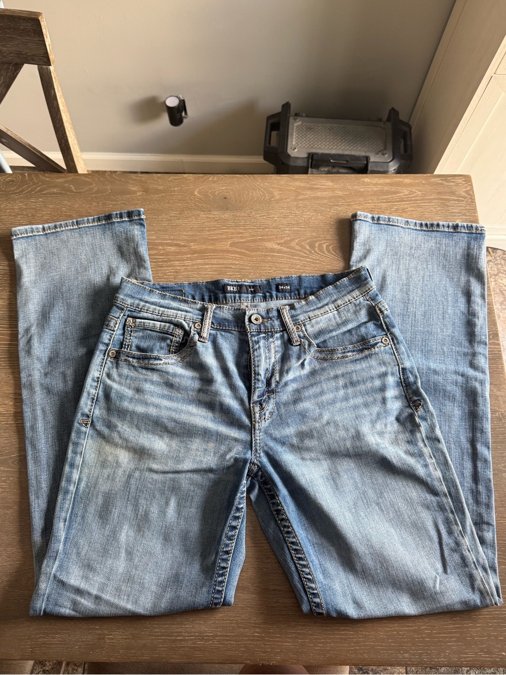 BKE Jakes Men's Light Wash Bootcut Jeans
